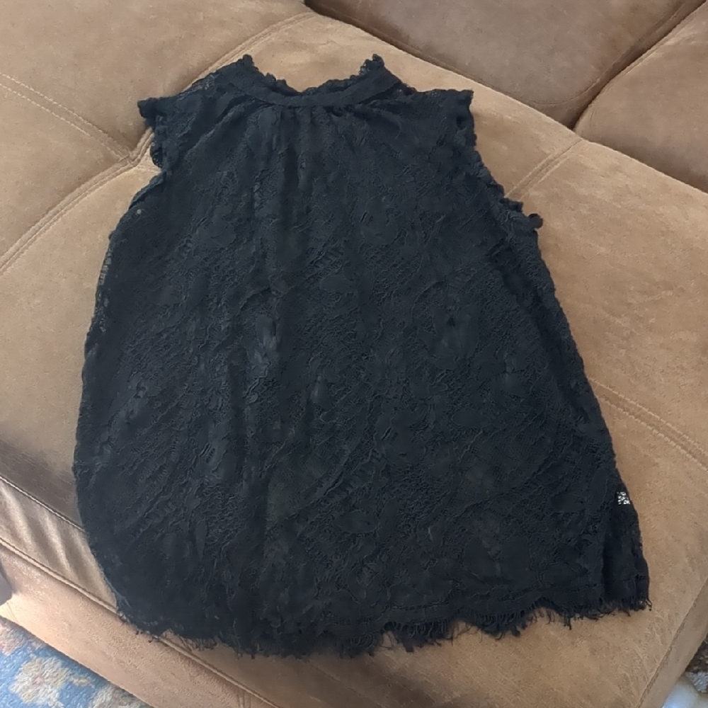 Elegant Black Lace Women's Tank